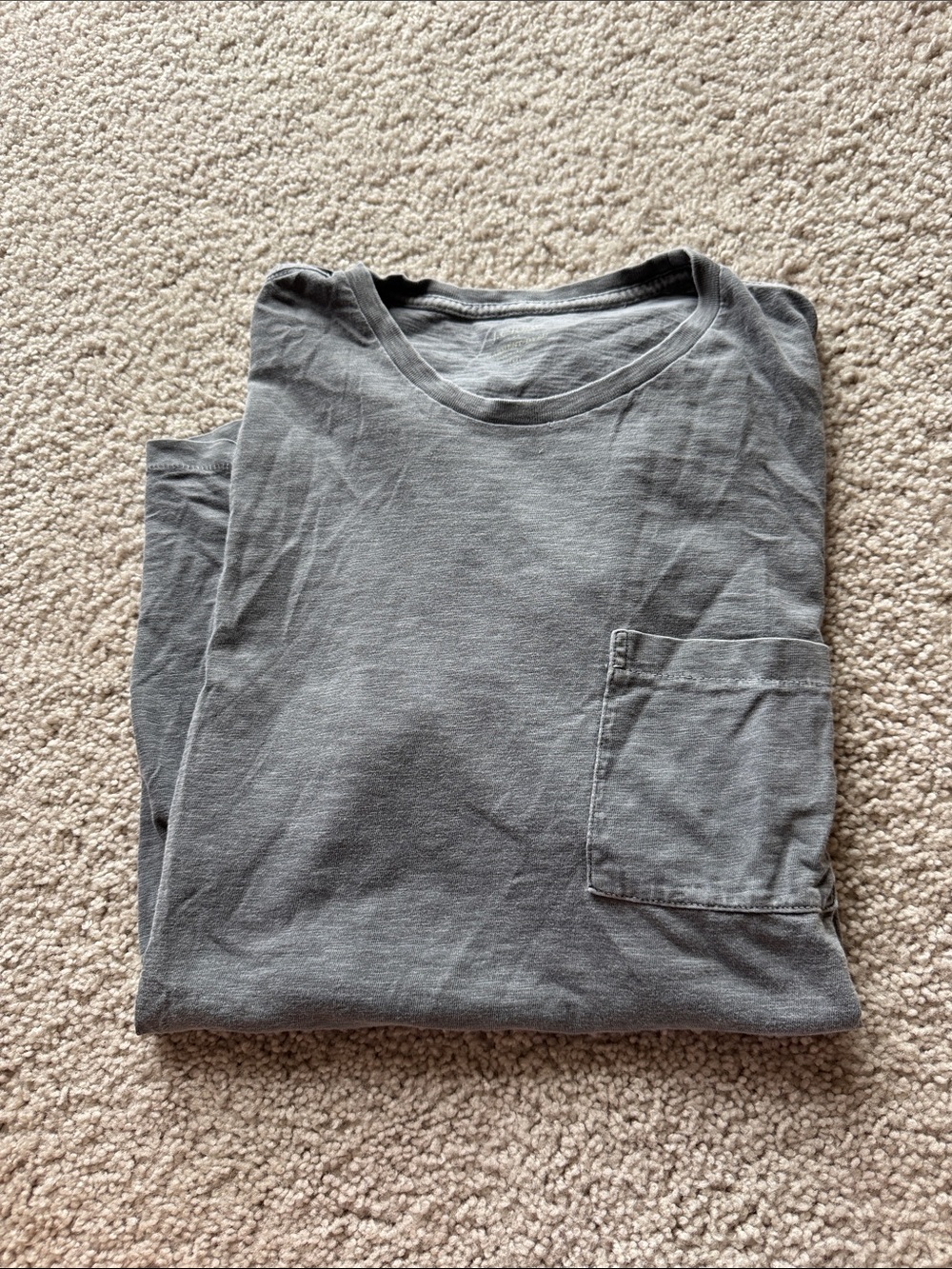 Men’s J Crew Gray Pocket Crewneck T-Shirt